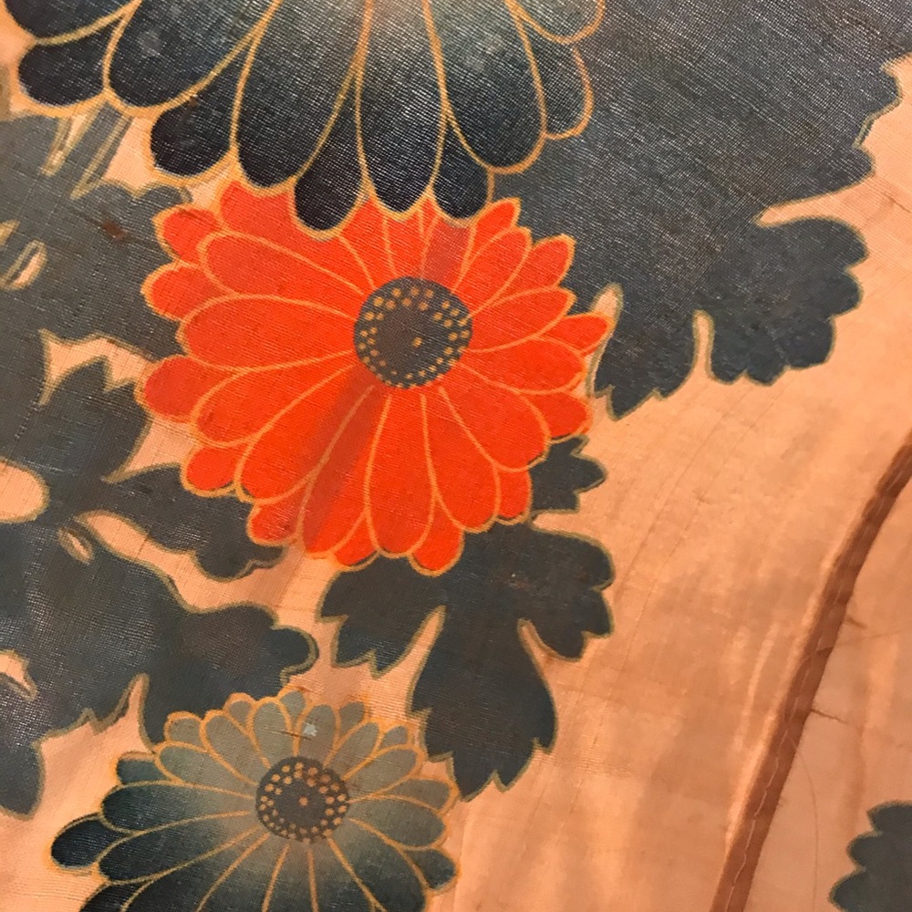 SOLD 1920s 1930s Vintage Pongee Silk Robe Kimono - Picture 6 of 8